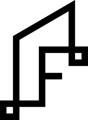 initial letter F real estate property logo