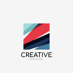 Modern abstract logo design. Geometric vector art. Clean overlapping lines and abstract shapes. Perfect for modern brand