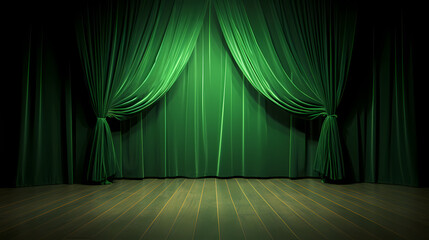 Background copy space curtains illustration