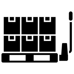 Solid icon design of pallet truck 
