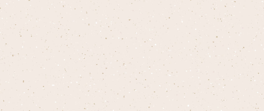 Craft grain paper seamless texture. Natural beige grunge surface design. Cream color rice paper repeating wallpaper. Vintage ecru background with dots, particles, speckles, specks, flecks. Vector