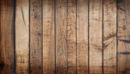 Wood background texture of smooth wooden boards scored and stained with age