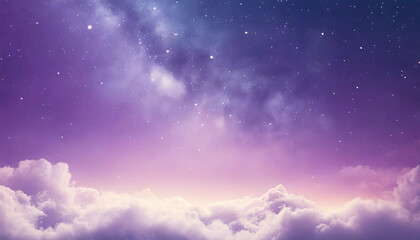 purple gradient sky with stars and clouds, ideal phone wallpaper for mystical ambiance