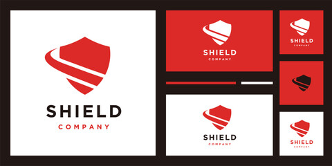 Safe secure secret shield vector logo design