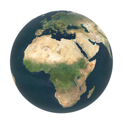 Planet Earth Africa View Isolated