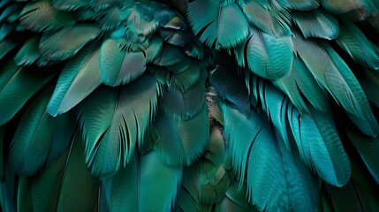 Obraz premium Close Up Of Green Purple And Blue Plumage (Generative AI)