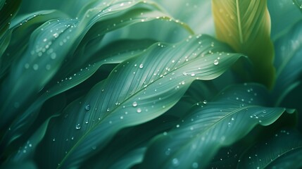 Macro exploration capturing the gentle wavy and swirling motions of palm leaves in a blissful breeze.