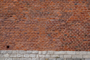 orange brickwall background , old brickwall
