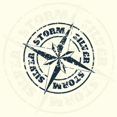 Compass pink grunge logo