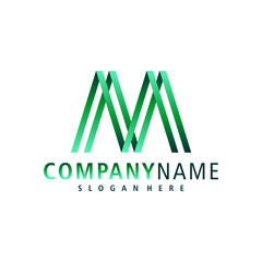 Letter M logo design vector. Creative Initial M logo concepts template