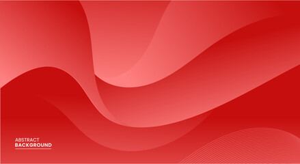 Red abstract background with wavy shapes