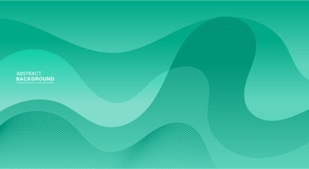 Tosca green abstract background with wavy shapes