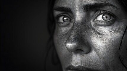 "Portrait of Recovery Strength: Ultra Realistic 8K High Contrast Black & White - Adobe Stock"