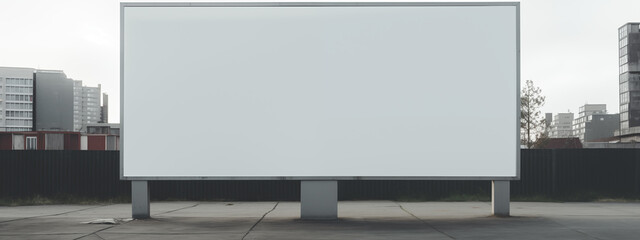 Large empty blank white billboard. Used for mock ups and others.
