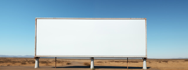 Large empty blank white billboard. Used for mock ups and others.
