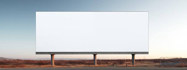 Large empty blank white billboard. Used for mock ups and others.
