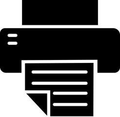 Printer icon in trendy Fill Style. Document printing or fax symbol. Vector illustration for web site or mobile app. Printing sign. Premium quality symbol isolated on transparent background.