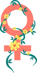 Female Symbol in SVG vector.