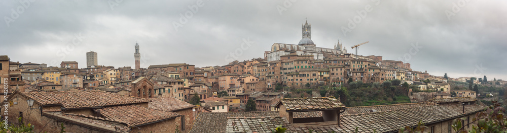 Sticker Cityscape of Siena, Tuscany, Italy