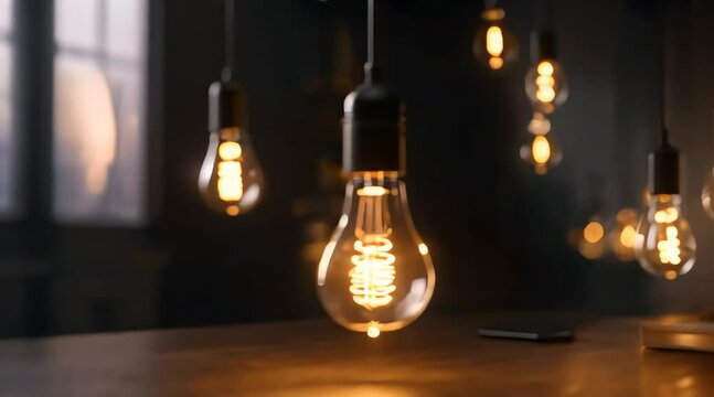 Bulb lamp video footage