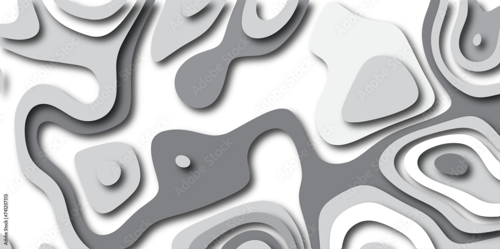 Leinwandbilder abstract grey paper cut background design .abstract vector seamless pattern with shadows trendy mult