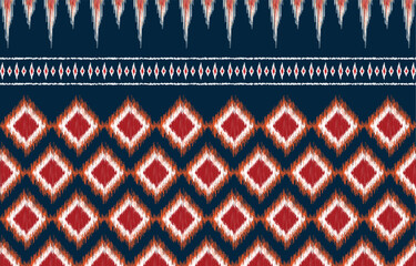 Geometric ethnic oriental ikat pattern traditional Design for background