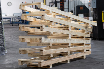 Stack of Crate Bases for shipping to customers