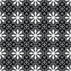 Geometrcial floral booti allover seamless repeat pattern