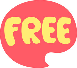Cartoon Free Bubble Word Illustration