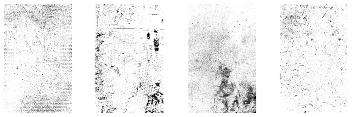 Abstract grunge distressed wall texture overlay background set.