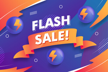 Modern flash sale banner background template