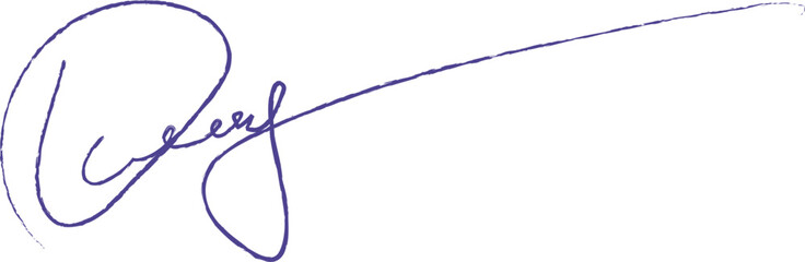 Handwritten fake signature. Fictitious autograph. Signature in blue pen color. Lettering for business, signing of documents, certificates and contracts.