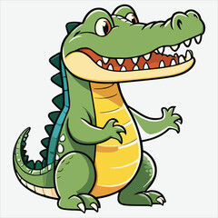 vector cute funny crocodile