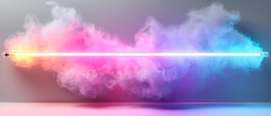 Neon abstract, a fusion of light and darkness, where the energy of the night meets the mystery of space