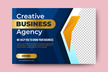 Creative marketing webinar online live corporate business social media cover banner template	