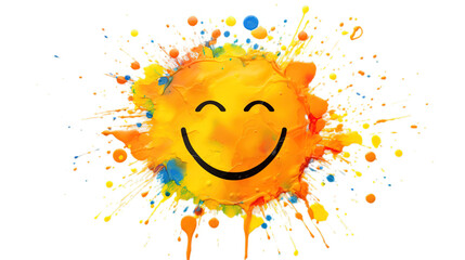 International Day of Happiness isolated on transparent background, Generative ai.