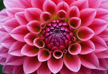 Close-up (macro) of pink dahlia flower with beautiful petals