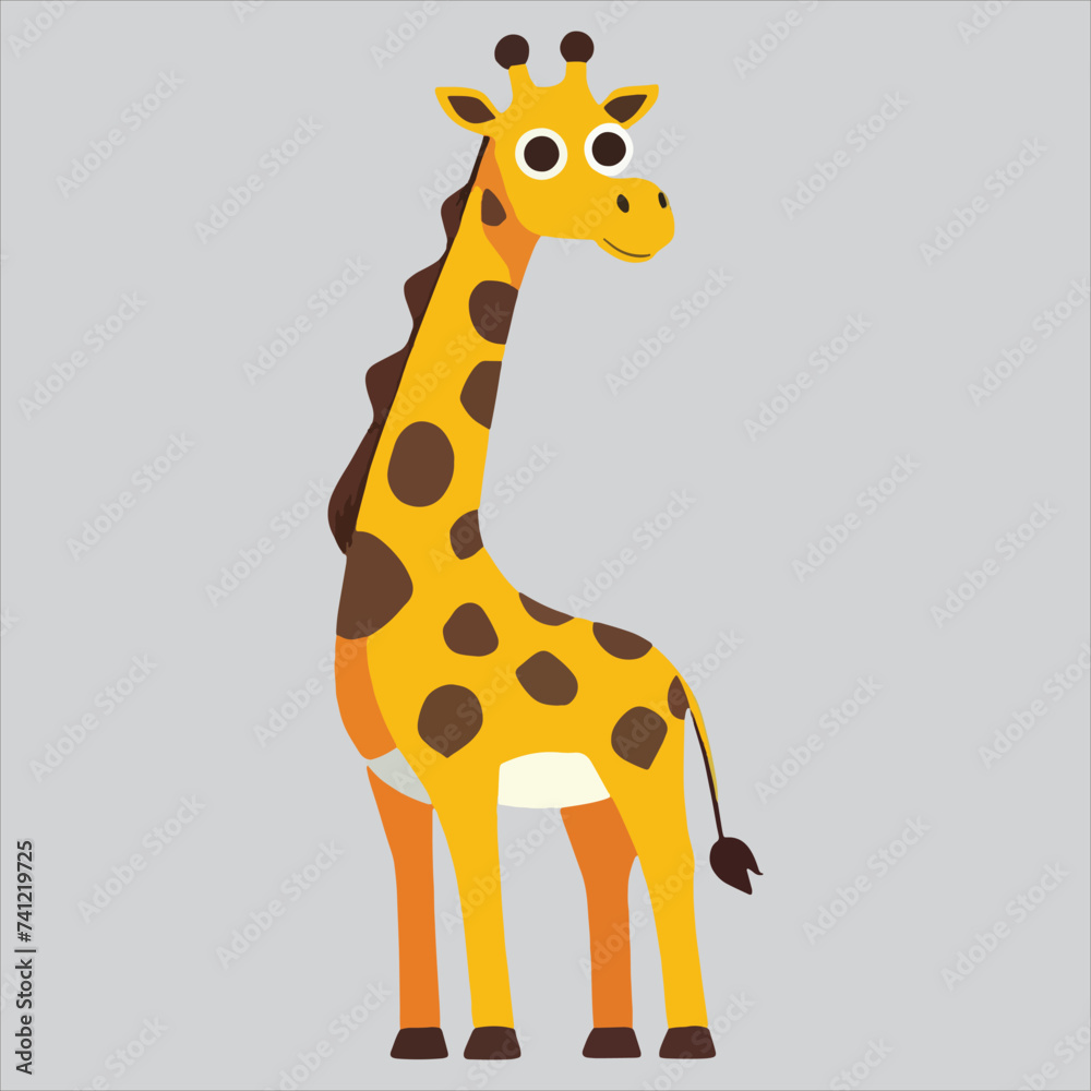 Wall mural vector cute girrafe