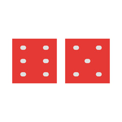Dice Vector Flat Icon Design