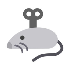 Toy Mouse Vector Flat Icon Design
