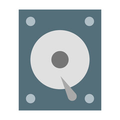 Hard Disk Vector Flat Icon Design