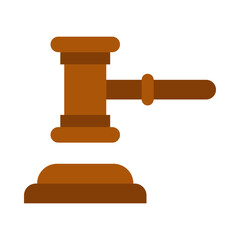 Court Gavel Vector Flat Icon Design