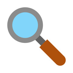 Magnifying Glass Vector Flat Icon Design