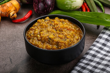 Indian cuisine Dal Tadka soup