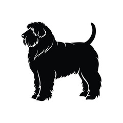 Old English Sheepdog vector black silhouette design for T.Shirt