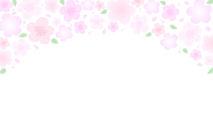 A gorgeous cherry blossom background inspired by spring, a stylish hand-drawn illustration / 春をイメージした華やかなさくらの背景、おしゃれな手描きイラスト