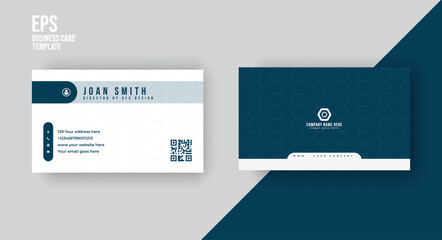 Clean modern minimal business visiting card design template 