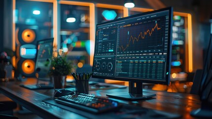 Fototapeta premium a secure and sophisticated crypto exchange platform interface on a computer or mobile device