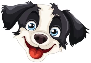 Foto auf Alu-Dibond Vector illustration of a happy dog's face © GraphicsRF