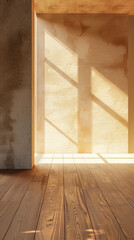 Obraz premium Light and shadows in contemporary minimalist interiors